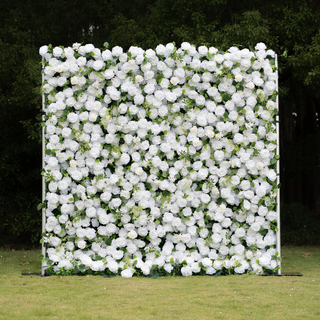 Eira：3D Fabric Artificial rolling up curtain flower wall
