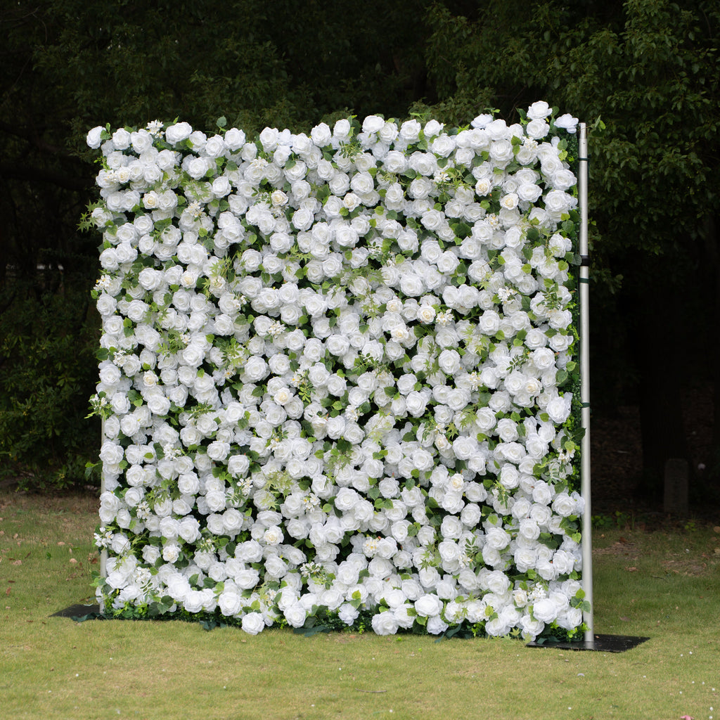 Eira：3D Fabric Artificial rolling up curtain flower wall
