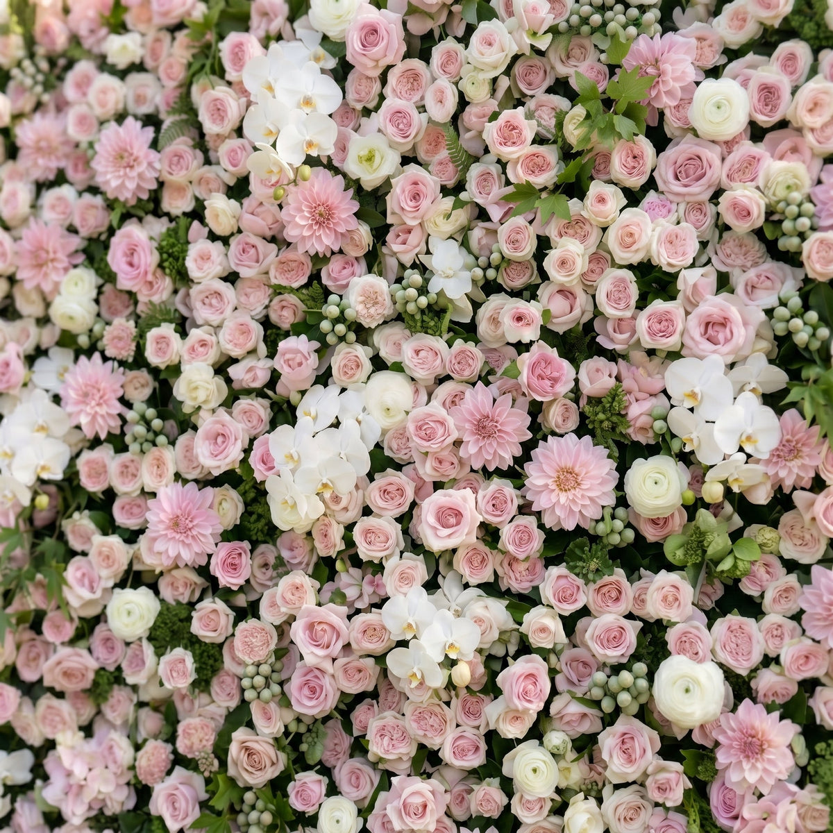 Embervale:Luxury 5D Roll-up Pink&White Flower Wall for Wedding and Events Decor