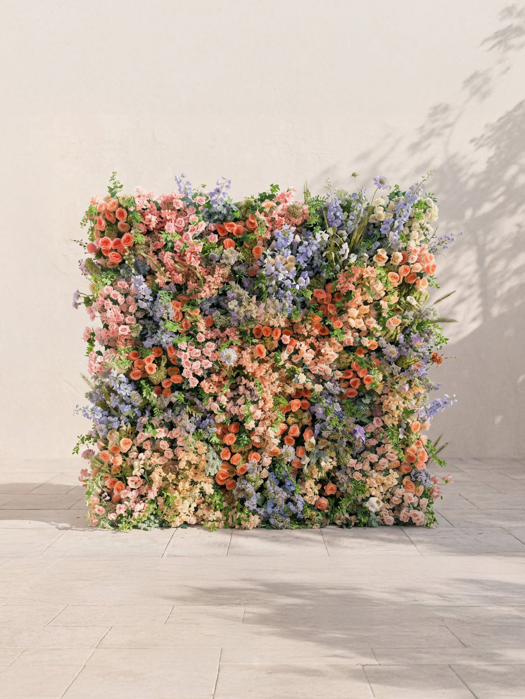 Florlena: 5D Fabric Artificial rolling up curtain flower wall