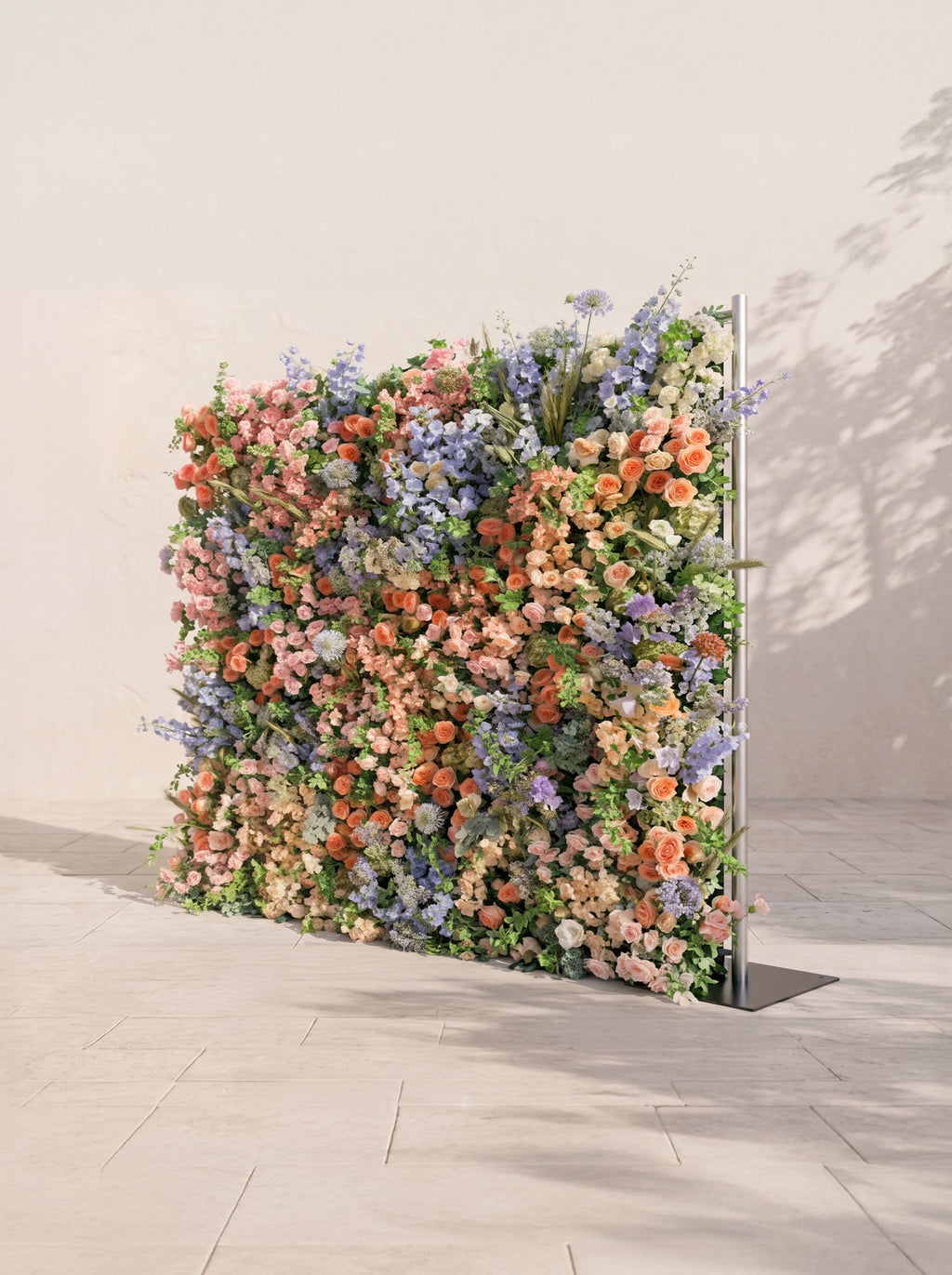 Florlena: 5D Fabric Artificial rolling up curtain flower wall
