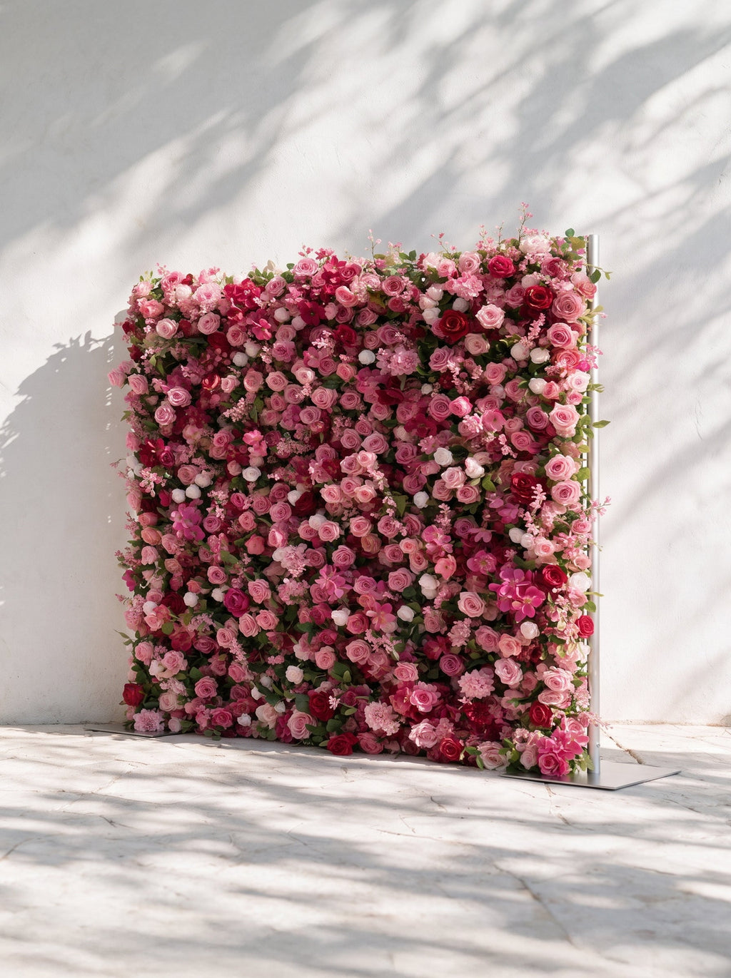 Fuchsia：2026 Luxury 5D Macaron Floral Wall with Greenery Roll-Up Backdrop for Whimsical Bridal Showers