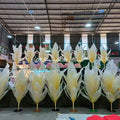 Giant Gradient Organza Flower Wedding Faux Flower Decoration Height 4 Meters Ombre Tulle Flower for Wedding Stage Event Backdrop - Free Shipping
