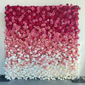 Wedding Decoration Flower Wall High Quality Artificial Silk Rose Cloth Back Roll up Flower Wall Free Shipping