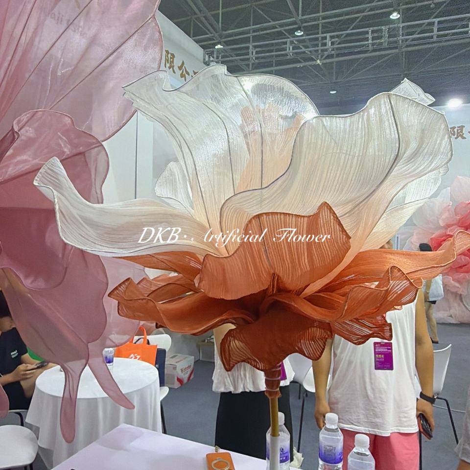 Window Floor Decoration Giant Flower Event Decor Unique Customized Giant Paper Organza Flower Big Size for Wedding - Free Shipping