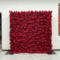 Classic Reusable 8*8ft Artificial Flowers Wall Red Silk Rose Wedding Flower Arrangement Backdrop Decoration Free Shipping