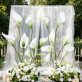 Handmade EVA Giant Flower White Artificial Calla Lily Flower Free-Standing Stem for Wedding Party Outdoor Indoor Event Decor - Free Shipping