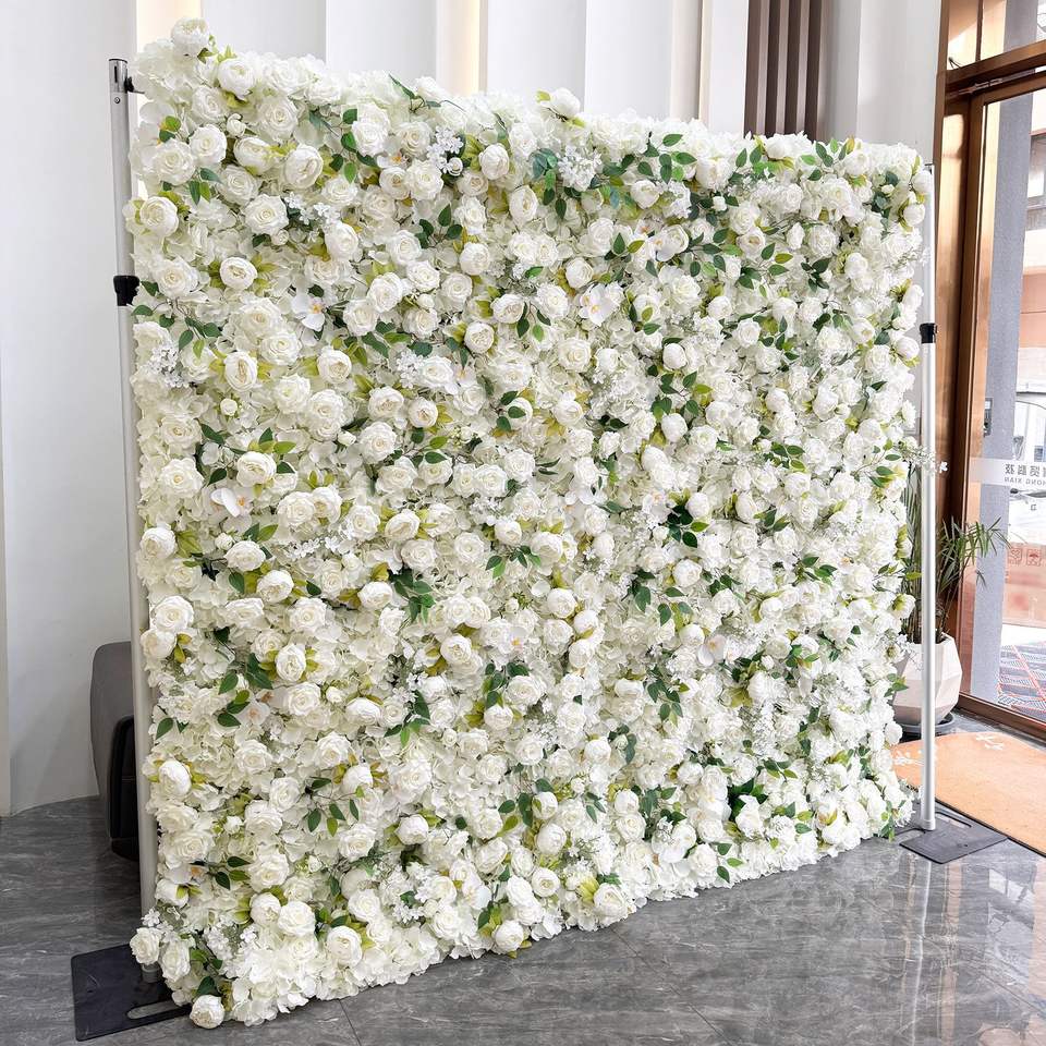 Custom Floral Silk Plant Artificial Flowers Wall Panel Wedding Backdrop for Photography Decorations Free Shipping