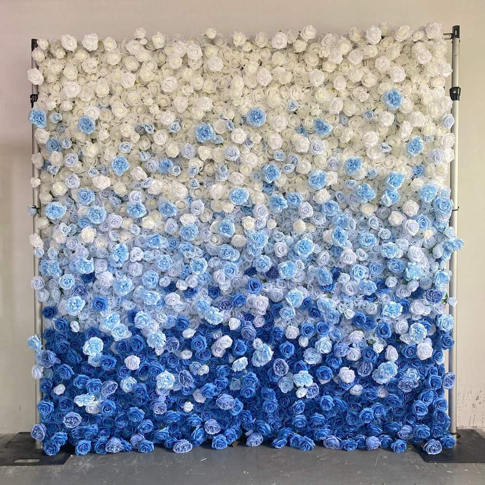 Beautiful Handmade Artificial Silk 3D 5D Roll Red Rose Wedding Valentine's Day Thanksgiving Halloween Wall Flower Free Shipping