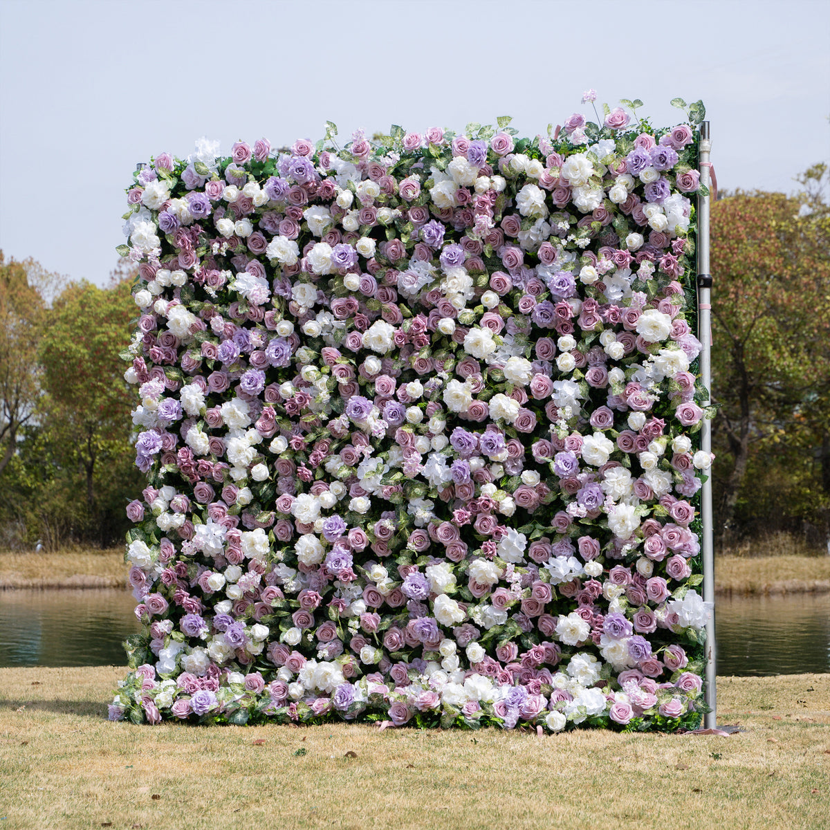 Helena：3D Fabric Artificial rolling up curtain flower wall