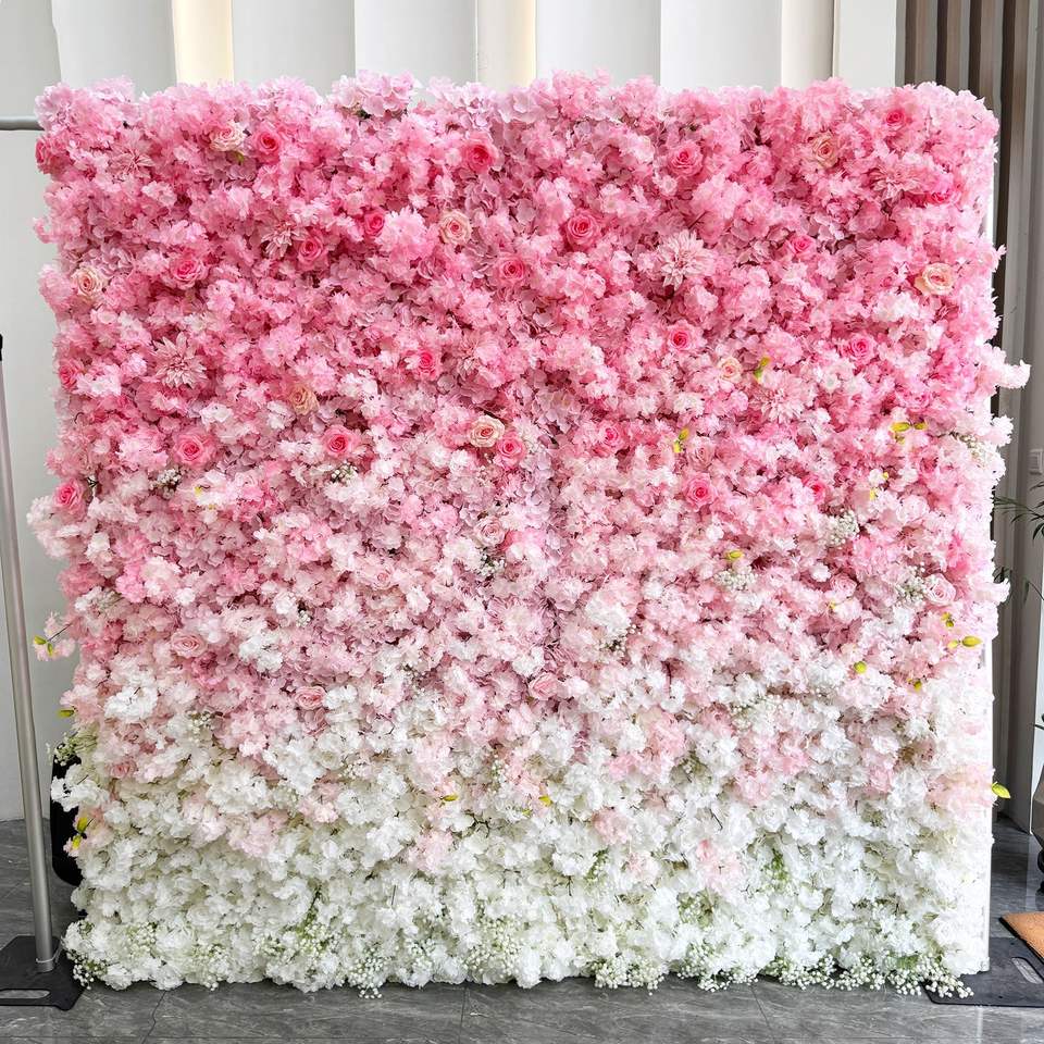 Supports Size Customization Backdrop Roll up Artificial Panel Flower Wall for Wedding Stage Decoration Free Shipping