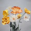 High Quality Handmade Giant Freestanding Orange Crumpled Paper Poppy Flower Stage Decoration for Graduation Christmas Decor - Free Shipping