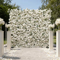 High Quality White 5D Rose Artificial Flower Wall Hanging Decoration for Wedding Christmas Thanksgiving & Easter Decor Free Shipping