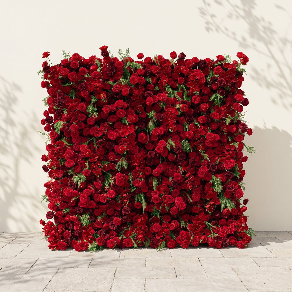 Ivelaria: New Luxury 5D Red Roses Flower Wall with Greenery for Weddings&Event Decor