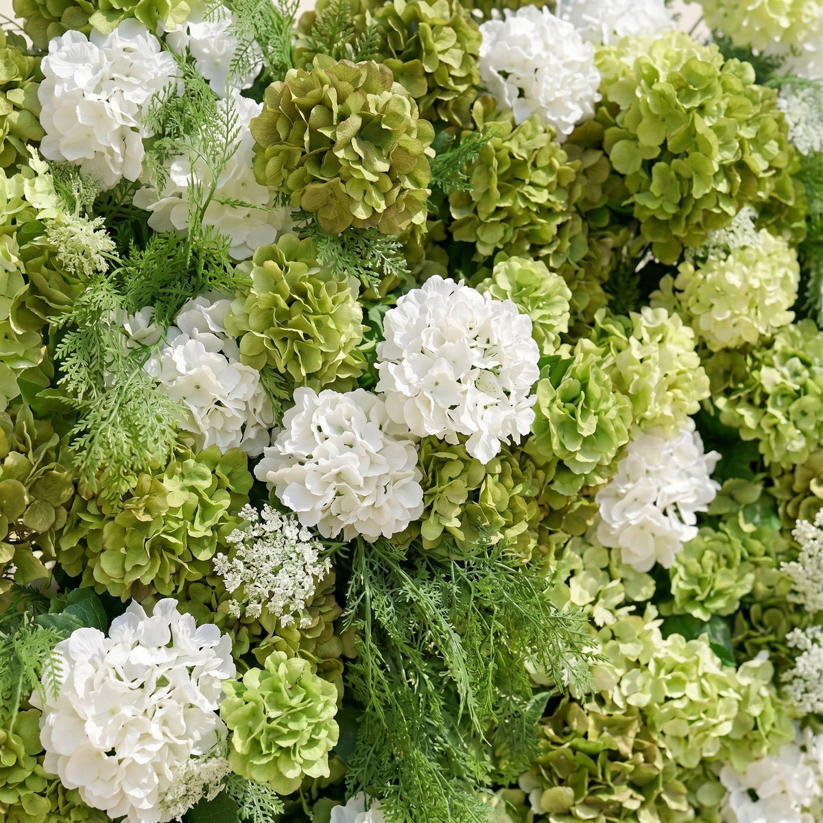 Ivelenna:Serene 5D Light Green & White Floral Wall Roll-Up Backdrop for Spring-Themed Celebrations