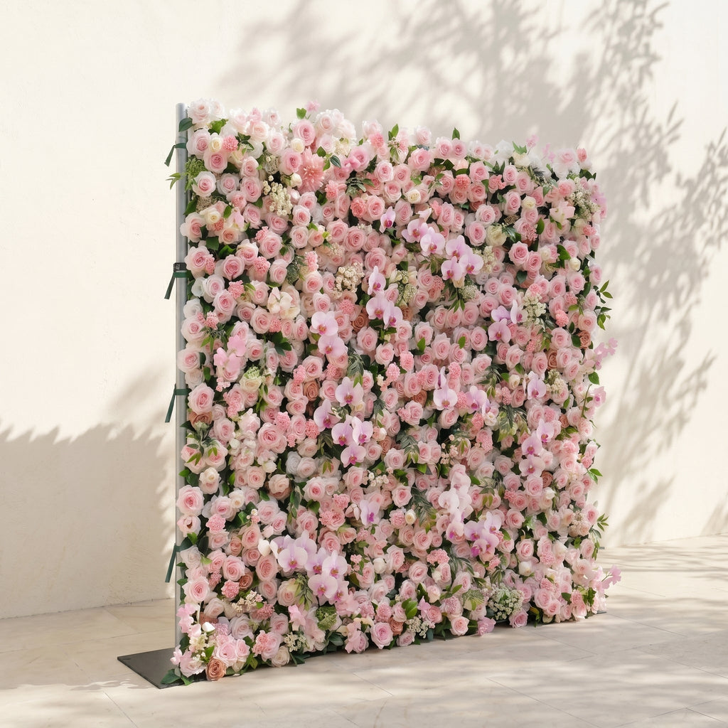 Jolliane: Premium 5D Cherry Blossom Pink Silk Flower Wall with Luxe Orchid Accents for Sweet Parties & Photo Booths