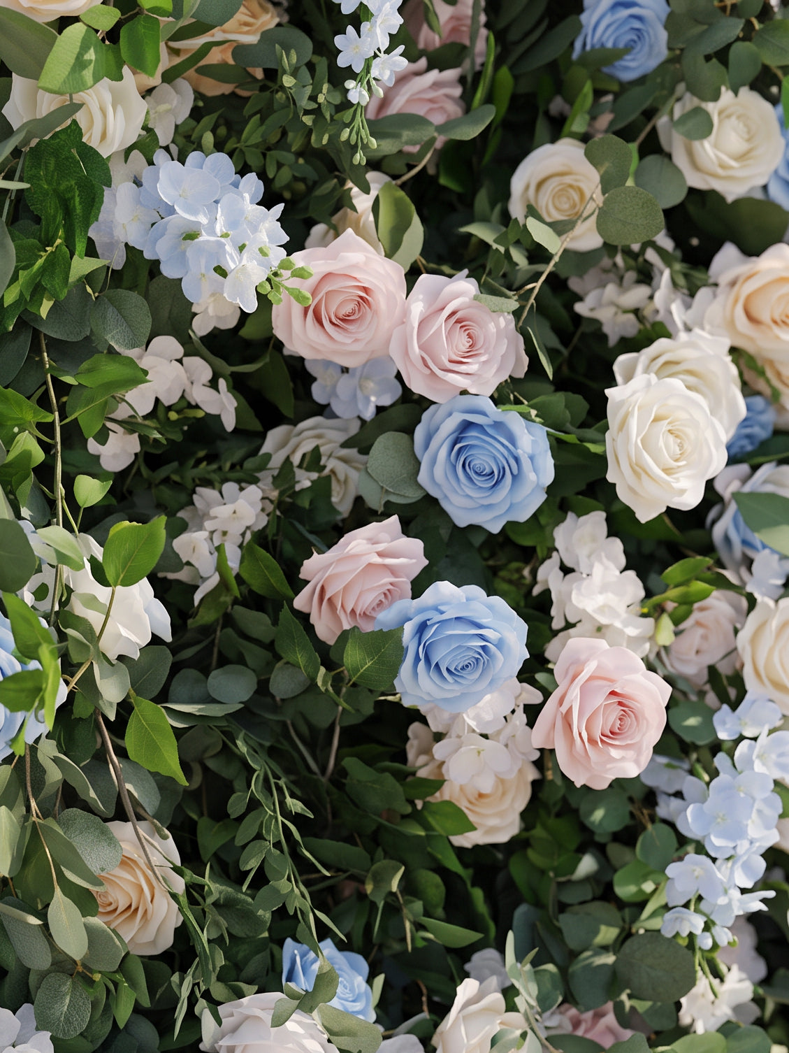 Junavia: 5D Fabric Artificial rolling up curtain flower wall