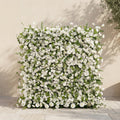 Karelalia:Premium 5D Ivory & Greenery Silk Floral Wall Roll-Up Backdrop for Elegant Minimalist Events