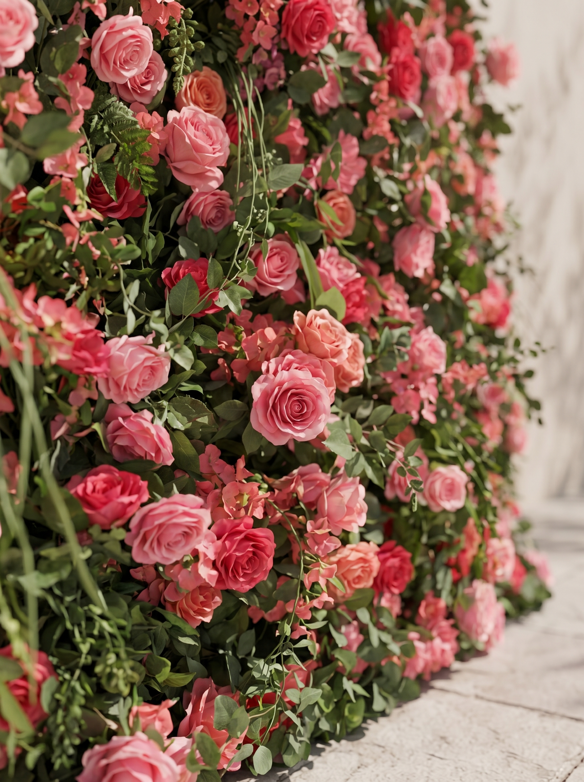 Karelnella: 5D Fabric Artificial rolling up curtain flower wall