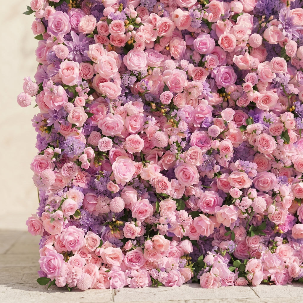 Keirrielle: Luxury 5D Lavender Purple & Soft Pink Silk Floral Wall Backdrop for Romantic Dreamy Weddings