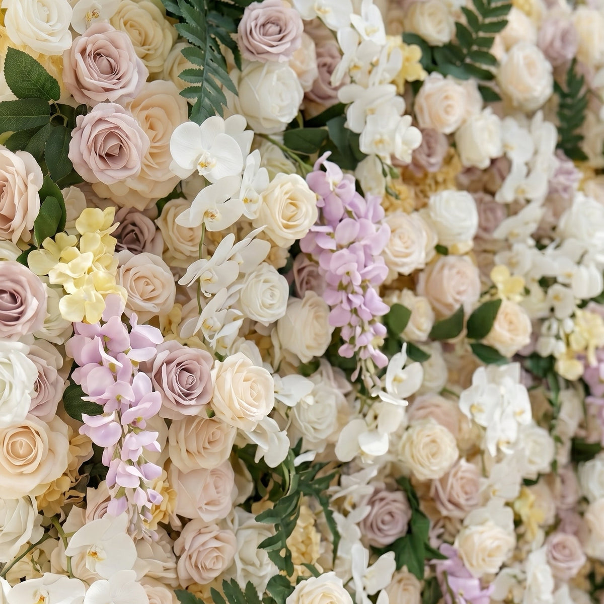 Kiralia:Luxury 5D Cream & Blush Pink Silk Floral Wall Roll-Up Backdrop for Soft Romantic Weddings