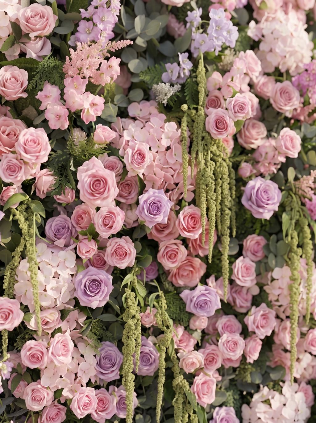 Larara: 5D Fabric Artificial rolling up curtain flower wall