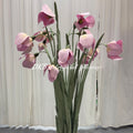 Light Purple Artificial Tulip-Style Flower Giant EVA Material Faux Fritillaria Flower Set White Huge Flower Set Outdoor Decor - Free Shipping