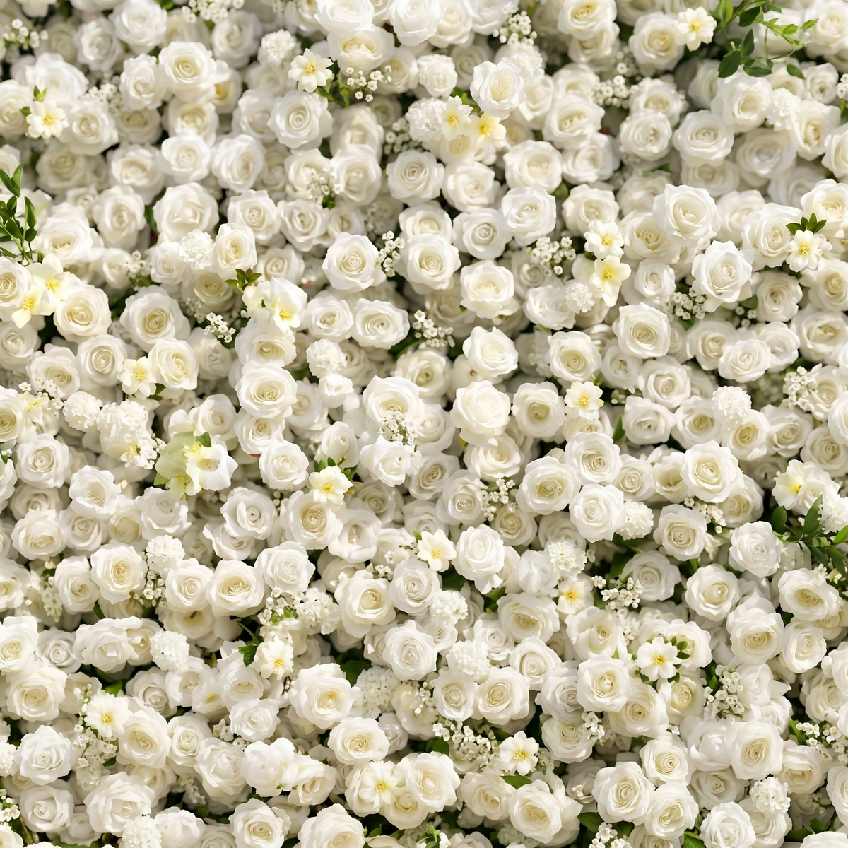 Liorbelle: Classic and Luxury 5D White Roses Flower Wall for Weddings&Event Decor