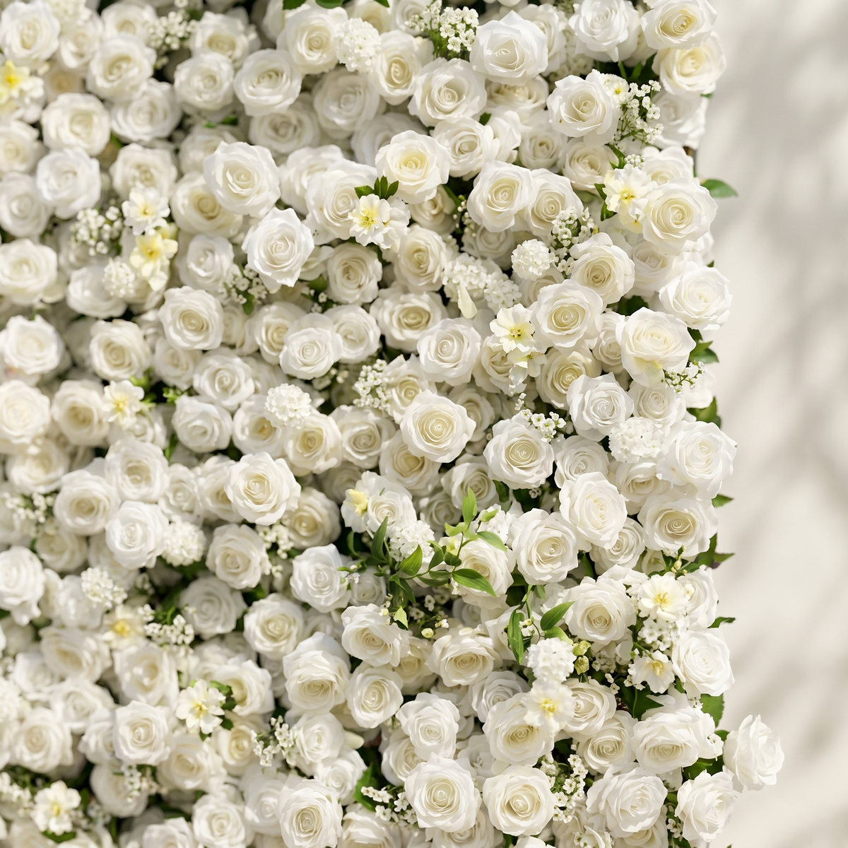 Liorbelle: Classic and Luxury 5D White Roses Flower Wall for Weddings&Event Decor