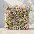 Livelia:Classic and Luxury 5D Pink&White Flower Wall with Greenery for Weddings&Event Decor