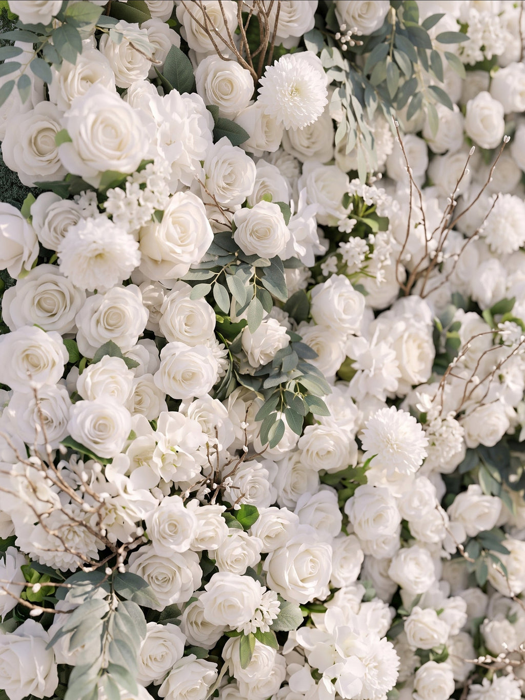 Livirae: 5D Fabric Artificial rolling up curtain flower wall