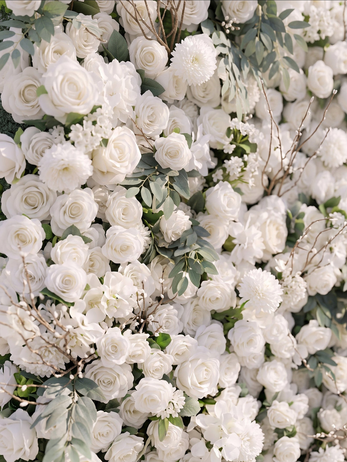 Livirae: 5D Fabric Artificial rolling up curtain flower wall