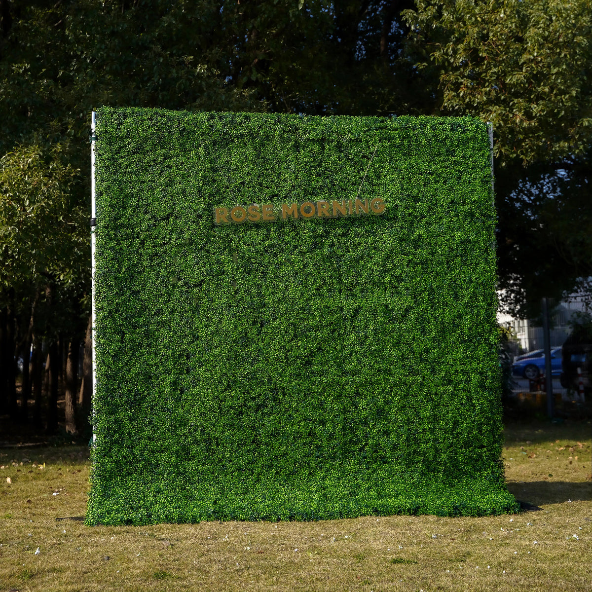 Lucky：2D  Fabric Artificial rolling up curtain flower wall