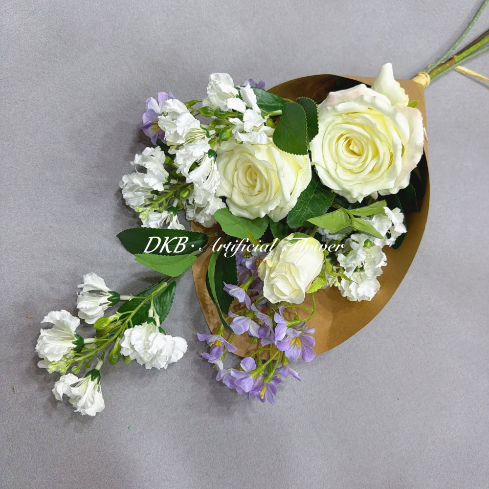 Luxurious Artificial Flowers Silk Rose Faux Flowers for Wedding Bridal Bouquet Home Table Centerpiece Party Decor Wholesale - Free Shipping