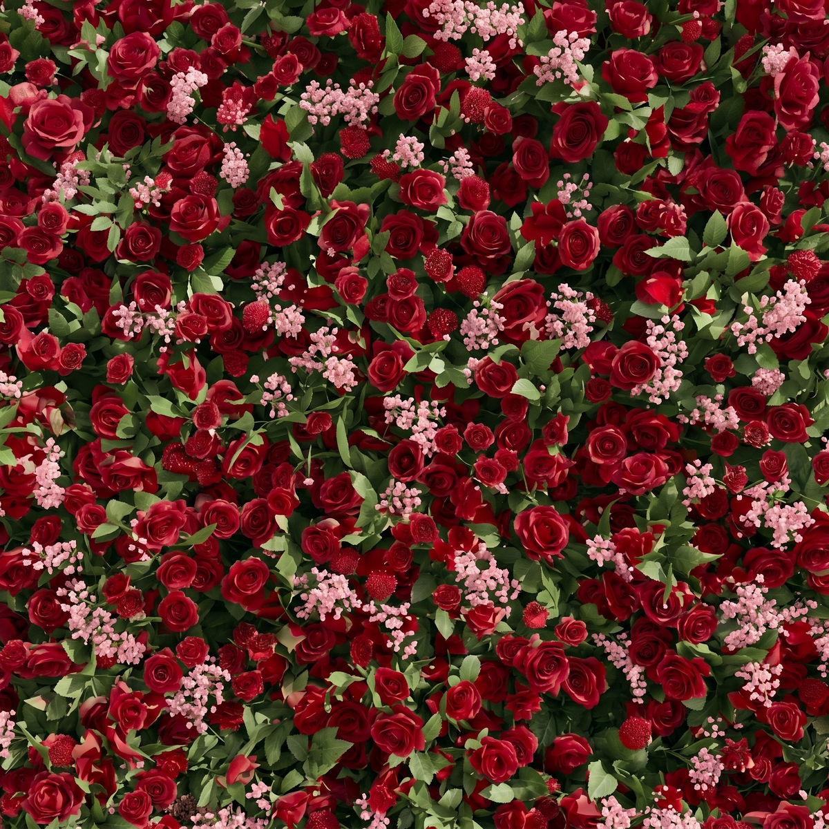 Maelmora: New Luxury 3D Red Roses Flower Wall with pink babybreath for Weddings&Event Decor