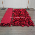Manufacturer Wholesale Dark Red Wedding Supplies Decoration Rose Backdrop Silk Flower Decorative Flower Wall Wedding Background Free Shipping