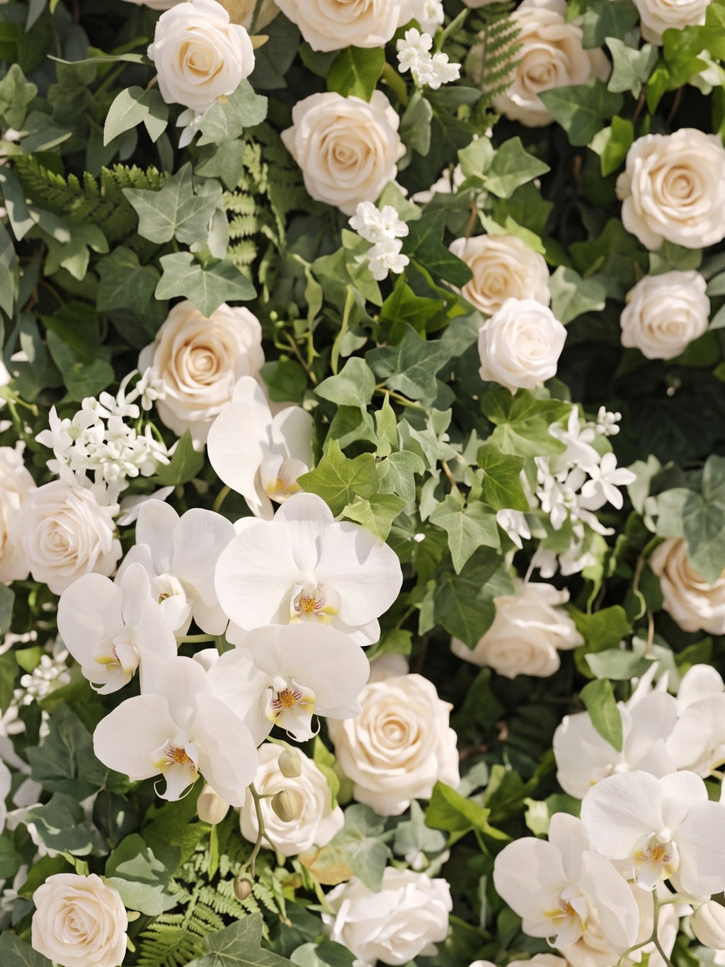 Melmora: 5D Fabric Artificial rolling up curtain flower wall