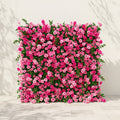 Melorae: Luxury 5D Hot Pink & Blush Silk Floral Wall Roll-Up Backdrop for Vibrant Romantic Weddings