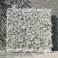 Mireli: 5D Dusty Blue and Ivory Silk Rose Flower Wall Roll-Up Fabric Backdrop for Elegant Weddings & Events