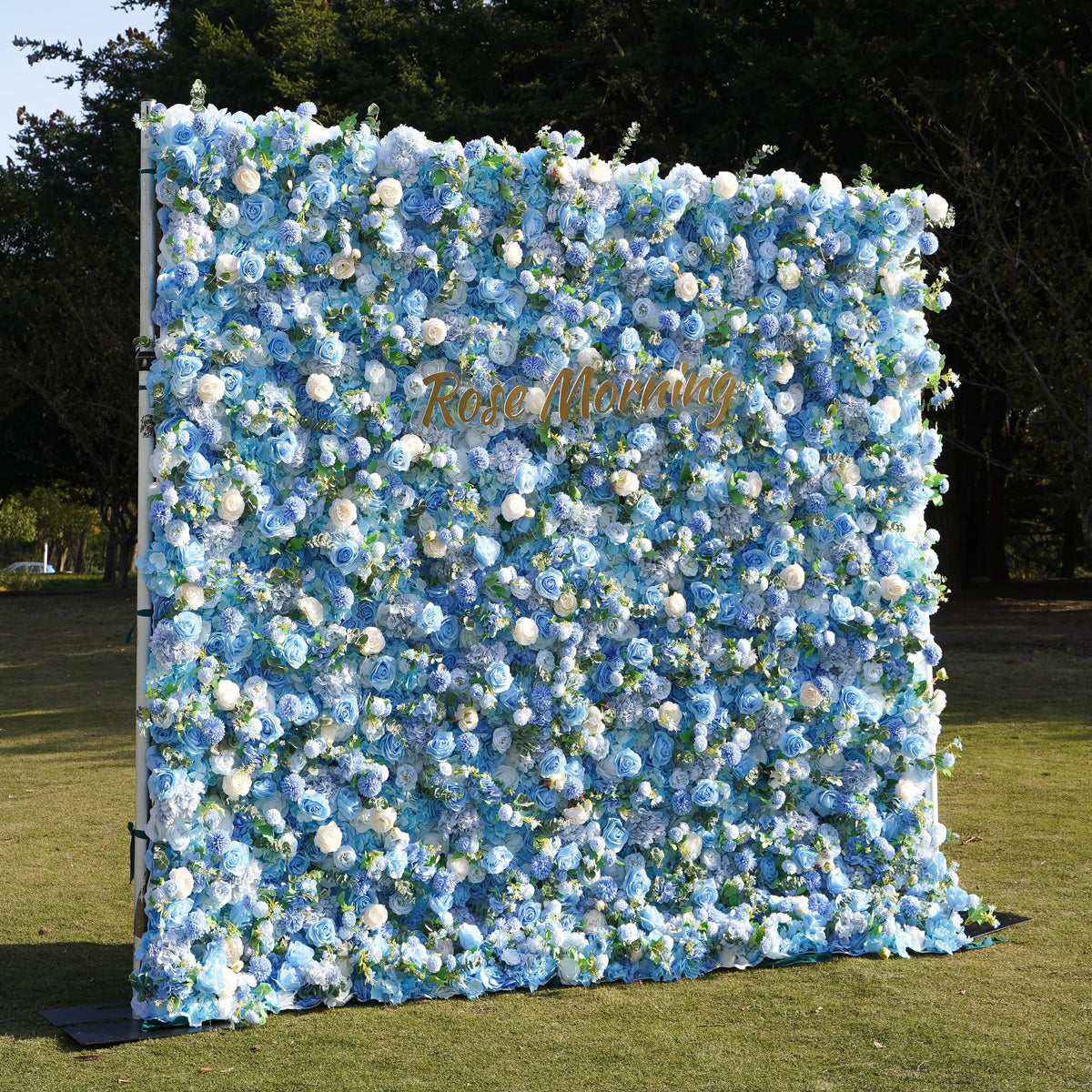 Molly：5D Fabric Artificial rolling up curtain flower wall (Ready to ship)