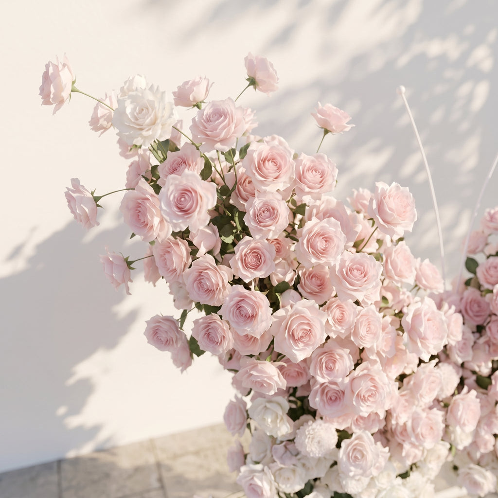 Morviane: Exquisite Pink Butterfly-Shaped Flower Wall for Luxury Events & Parties Backdrop