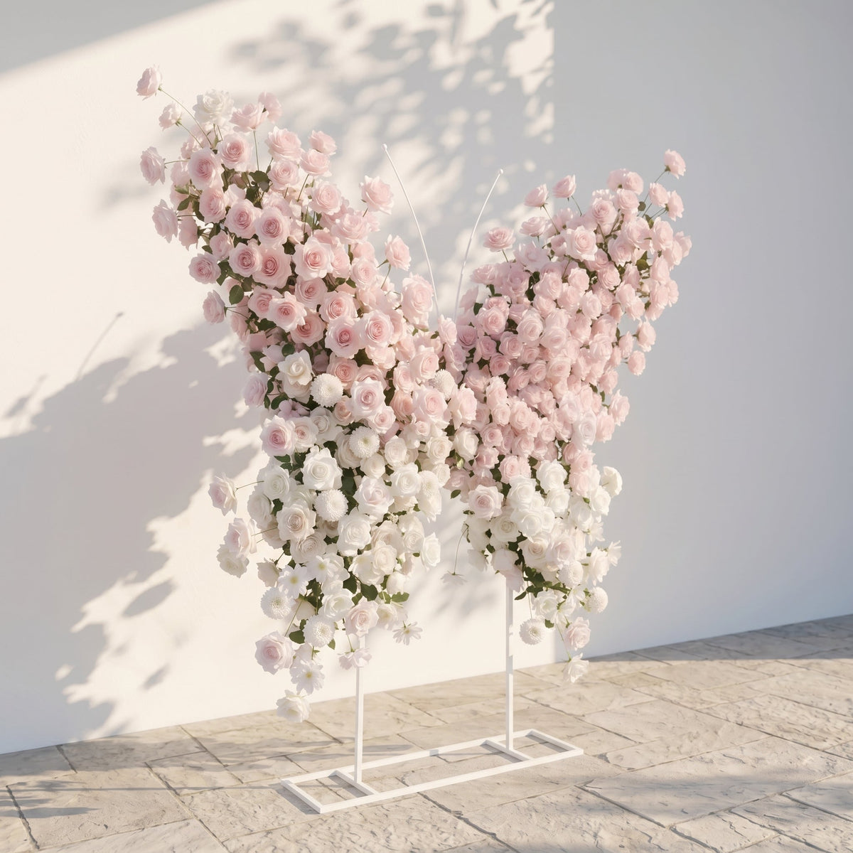 Morviane: Exquisite Pink Butterfly-Shaped Flower Wall for Luxury Events & Parties Backdrop