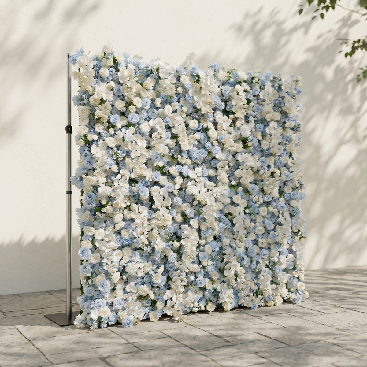Novdelle:New Luxury 5D Blue&White roses Flower wall for Wedding&Event Decor