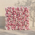 Nylenna:Luxury 5D Ombre Hot Pink & Blush Silk Floral Wall Roll-Up Backdrop for Vibrant Romantic Weddings