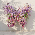 Nyvra: Dreamy Lavender & Purple Butterfly-Shaped Artificial Floral Wall for Garden Wedding & Event