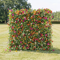 Odette: 5D Multi-Color Wildflower Silk Floral Wall Roll-Up Fabric Backdrop for Natural Garden Weddings & Parties