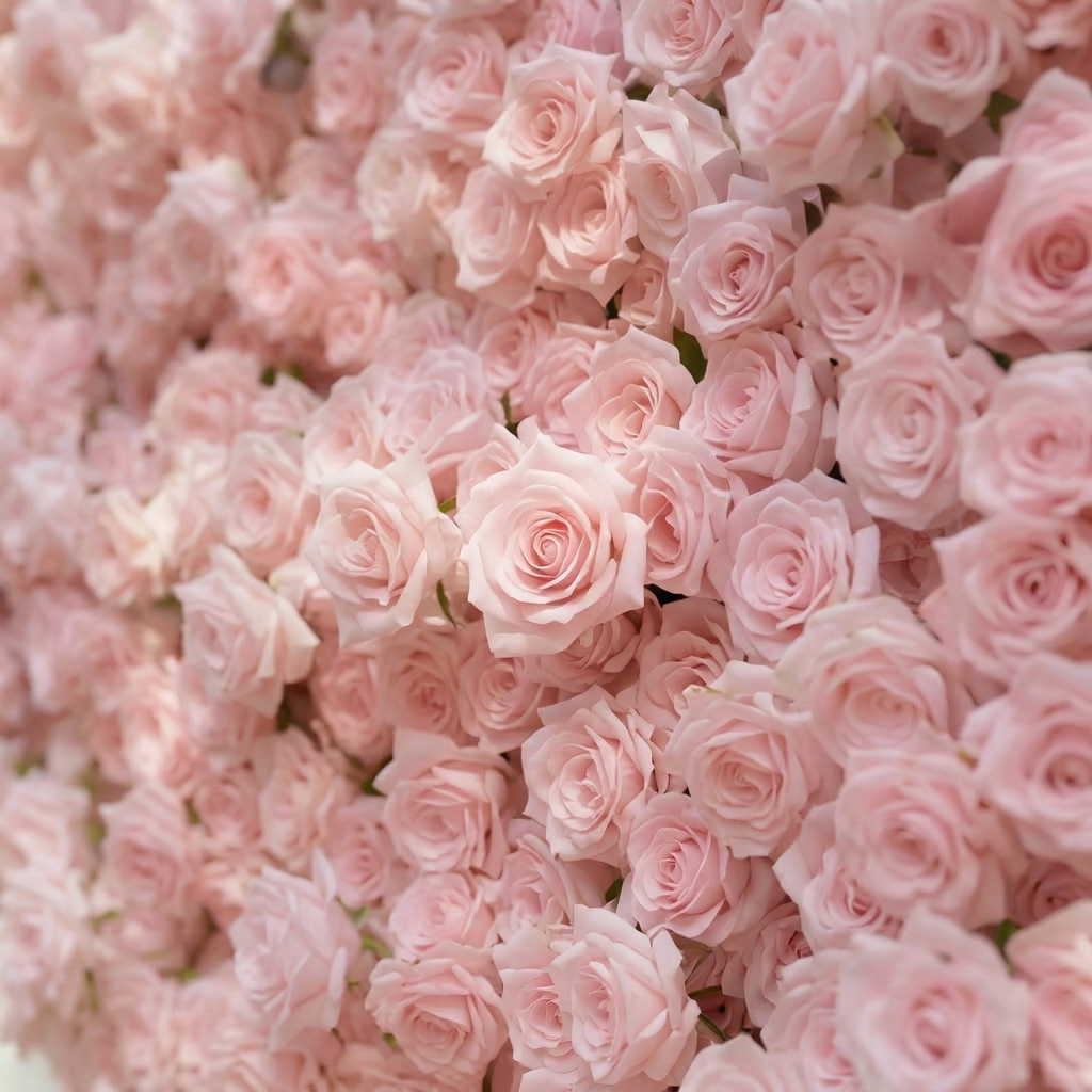 Orelune: 3D Ethereal Blush Pink Heart-Shaped Artificial Floral Backdrop for Romantic Wedding & Proposal
