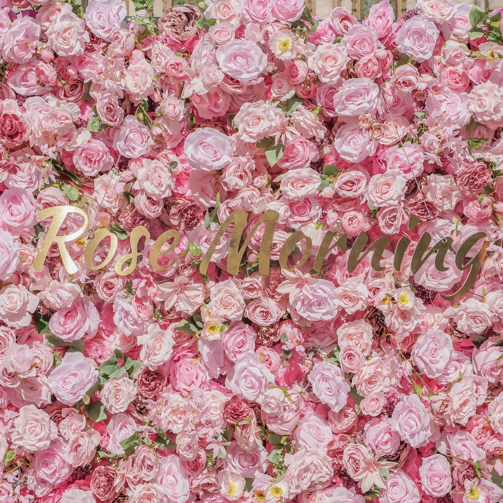 Pelin：5D Fabric Artificial Flower Wall Rolling Up Curtain Flower Wall