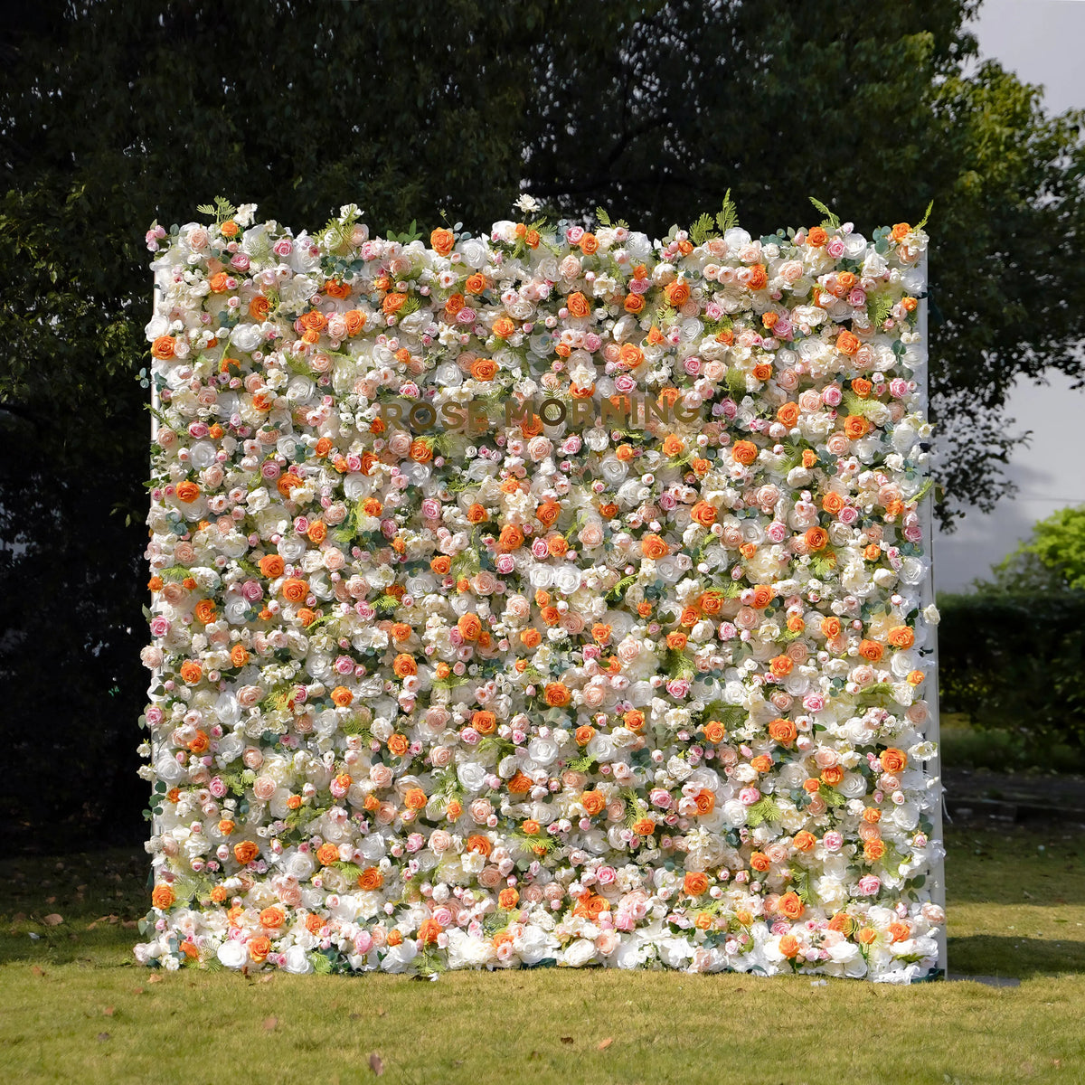 Pyrenie：5D Fabric Artificial rolling up curtain flower wall