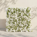 Ravalia: Luxury 5D White & Sage Green Silk Floral Wall Roll-Up Backdrop for Elegant Minimalist Weddings